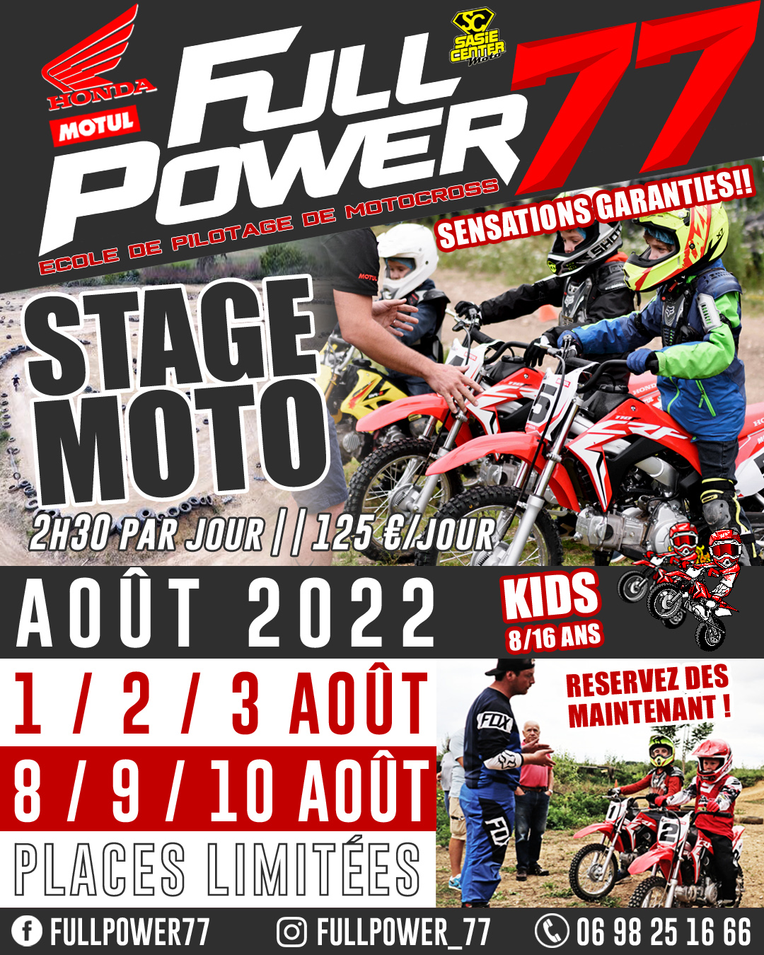 Stage moto août 2022